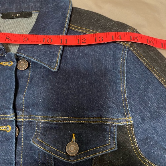 Ruti Winning Combo Denim Jacket Size 0 Black and Blue Street Style - Picture 12 of 15